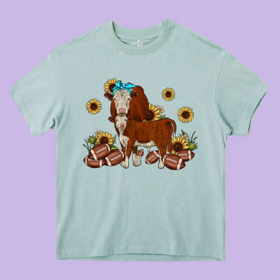 Football Hereford Sunflower Heavy Core Tee Designed By Jahusdesignshop