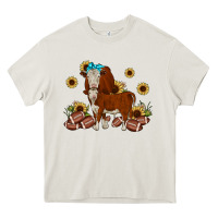 Cream football hereford sunflower Heavy Core Tee - JahusDesignShop