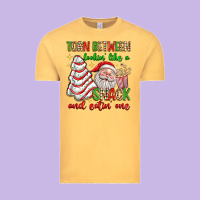 Torn Between Lookin' Like A Snack And Eatin' One Vintage Tee Designed By Texasbilliewilder