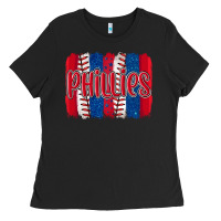 Phillies Baseball Team Spirit Brushstrokes Ladies Tee | Teevron