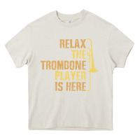 Cream relax the trombone player is here gift trombone gifts Heavy Core Tee - lanVoArt