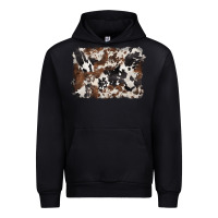 Black black and brown cowhide background Urban Hoodie - BarkalooDesign