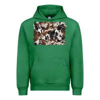 Emerald black and brown cowhide background Urban Hoodie - BarkalooDesign