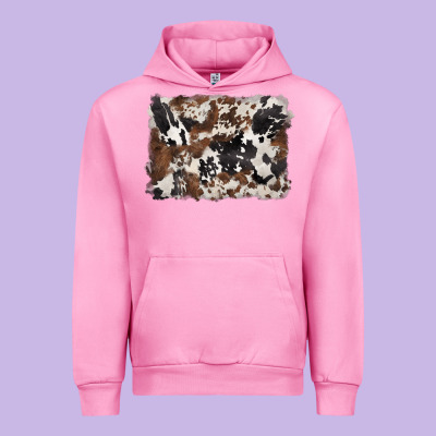 Black And Brown Cowhide Background Urban Hoodie Designed By Barkaloodesign