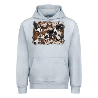 Heather Grey black and brown cowhide background Urban Hoodie - BarkalooDesign