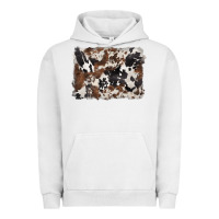 Pigment Lunar Rock black and brown cowhide background Urban Hoodie - BarkalooDesign