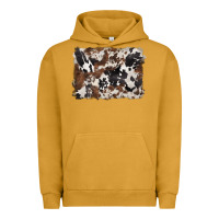 Pigment Peanut Butter black and brown cowhide background Urban Hoodie - BarkalooDesign