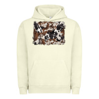 Pigment Pistachio black and brown cowhide background Urban Hoodie - BarkalooDesign