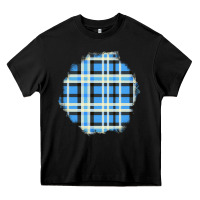 Black Winter Tartan Patch Heavy Core Tee - BundleAndBundleShop