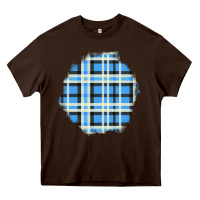 Chocolate Brown Winter Tartan Patch Heavy Core Tee - BundleAndBundleShop