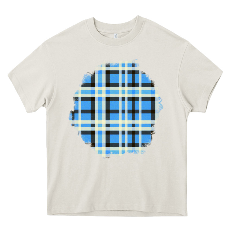 Winter Tartan Patch Heavy Core Tee by BundleAndBundleShop | Teevron