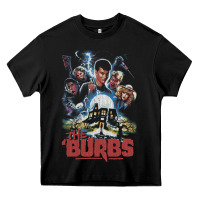 Black the burbs Heavy Core Tee - lanVoArt