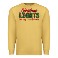 Antique Gold festive christmas lights text art Premium Sweatshirt - CowhideDigitalArt