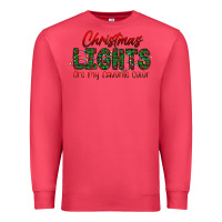 Cardinal festive christmas lights text art Premium Sweatshirt - CowhideDigitalArt