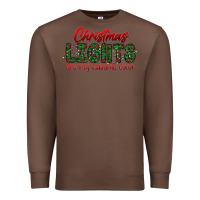 Chestnut festive christmas lights text art Premium Sweatshirt - CowhideDigitalArt