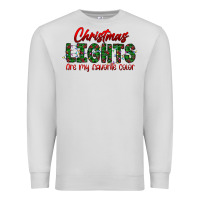 Dove Grey festive christmas lights text art Premium Sweatshirt - CowhideDigitalArt