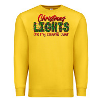 Lemon festive christmas lights text art Premium Sweatshirt - CowhideDigitalArt