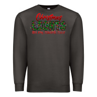 Smoke festive christmas lights text art Premium Sweatshirt - CowhideDigitalArt