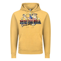 Vintage Mustard Meowica cat 4th of july Vintage Hoodie - HowdyJamesFarm