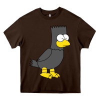 Chocolate Brown bart as edgar allen poe raven nevermore halloween Heavy Core Tee - lanVoArt