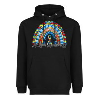 Black autism awareness rainbow Heavyweight Hoodie - RacoonDesign