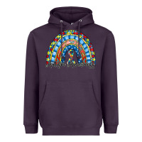 Plum autism awareness rainbow Heavyweight Hoodie - RacoonDesign