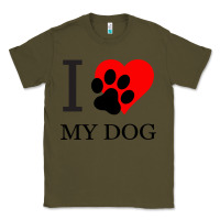 Army Green I My Dog Classic Tee - Bettercallsaul