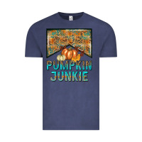 Vintage Denim Pumpkin junkie Vintage Tee - NancyCooperArtShop