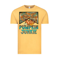 Vintage Mustard Pumpkin junkie Vintage Tee - NancyCooperArtShop