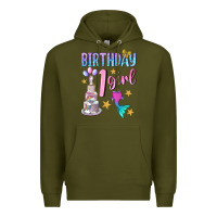 Army Green birthday girl 1 Premium Hoodie - BundleAndBundleShop