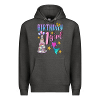 Charcoal Heather birthday girl 1 Premium Hoodie - BundleAndBundleShop