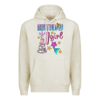 Oatmeal Heather birthday girl 1 Premium Hoodie - BundleAndBundleShop