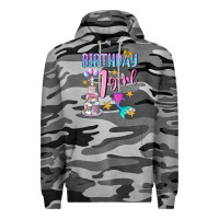 Slate Camo birthday girl 1 Premium Hoodie - BundleAndBundleShop