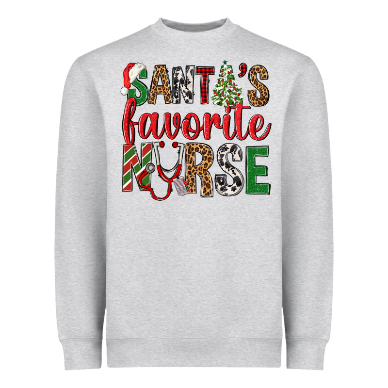 Santa's Favorite Nurse Heavyweight Sweatshirt by BundleAndBundleShop | Teevron