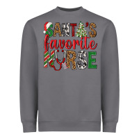 Storm Santa's Favorite Nurse Heavyweight Sweatshirt - BundleAndBundleShop