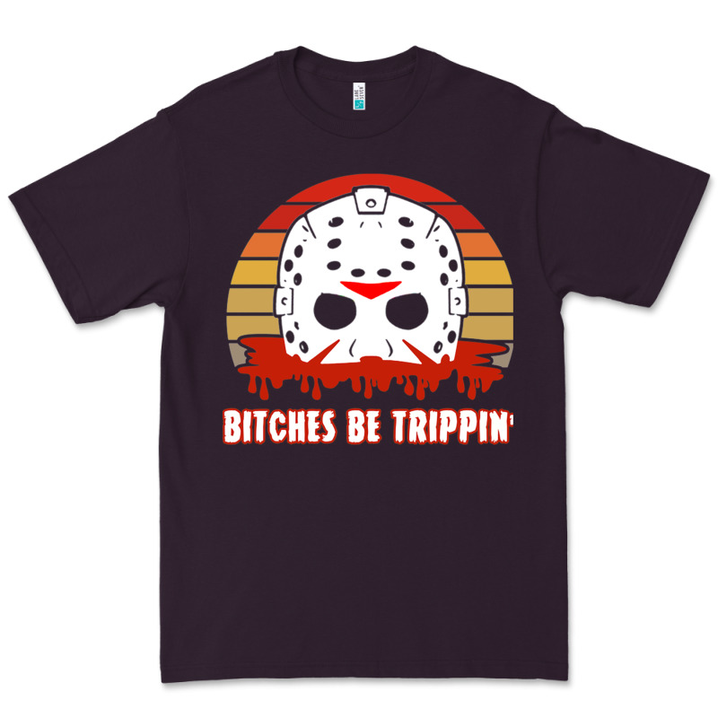 Halloween Bitches Be Trippin Jason Mask Premium Tee by lanVoArt | Teevron