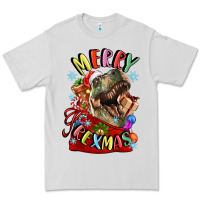 Dove Grey t rex merry rexmas Premium Tee - LillyAllenDesigns