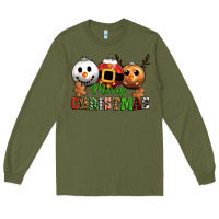 Army Green merry christmas Long Sleeve Tee - CowGirlArtShop