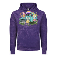 Cloud Purple Easter gnomies with truck Easter Day Vintage Hoodie - HowdyJamesFarm