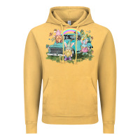 Vintage Mustard Easter gnomies with truck Easter Day Vintage Hoodie - HowdyJamesFarm