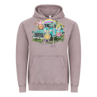 Vintage Zinc Easter gnomies with truck Easter Day Vintage Hoodie - HowdyJamesFarm
