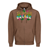 Chestnut Summer Break Zipper Hoodie - CowhideDigitalArt