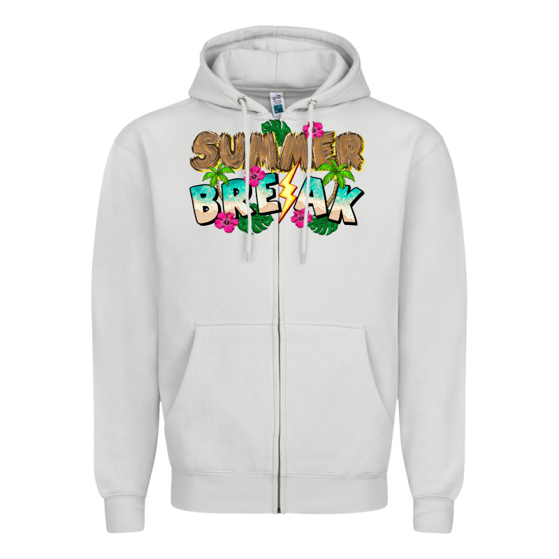 Summer Break Zipper Hoodie by CowhideDigitalArt | Teevron