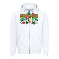 White Summer Break Zipper Hoodie - CowhideDigitalArt