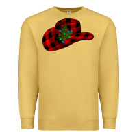 Antique Gold cowboy christmas Premium Sweatshirt - CowhideDigitalArt