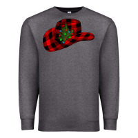 Charcoal Heather cowboy christmas Premium Sweatshirt - CowhideDigitalArt