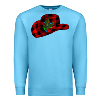 Ocean Blue cowboy christmas Premium Sweatshirt - CowhideDigitalArt