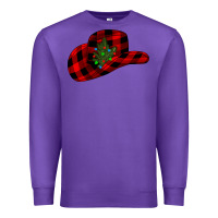 Purple cowboy christmas Premium Sweatshirt - CowhideDigitalArt