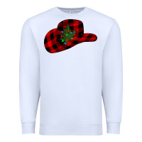 White cowboy christmas Premium Sweatshirt - CowhideDigitalArt