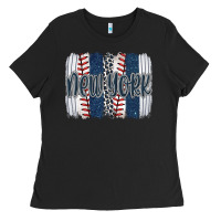New York Baseball Team Spirit Brushstrokes Ladies Tee | Teevron